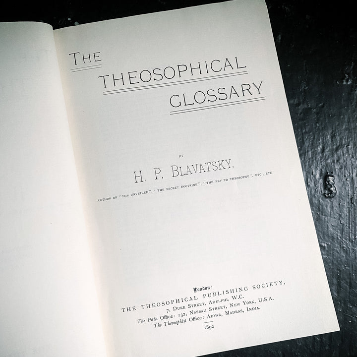 Theosophical Glossary