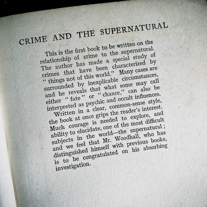 Crime and the Supernatural