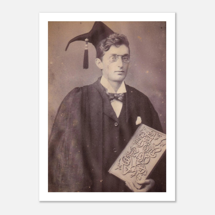Wizard Portrait Art Print Wizarding Gallery Wall Art Magical Professor Ancient Runes