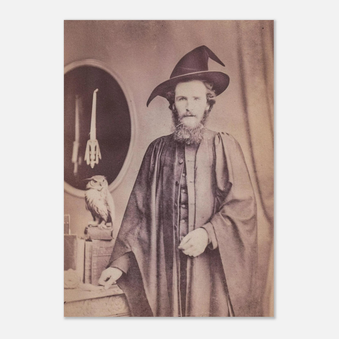 Wizard Portrait Art Print Wizarding Gallery Wall Art Magical Professor Ancient Runes