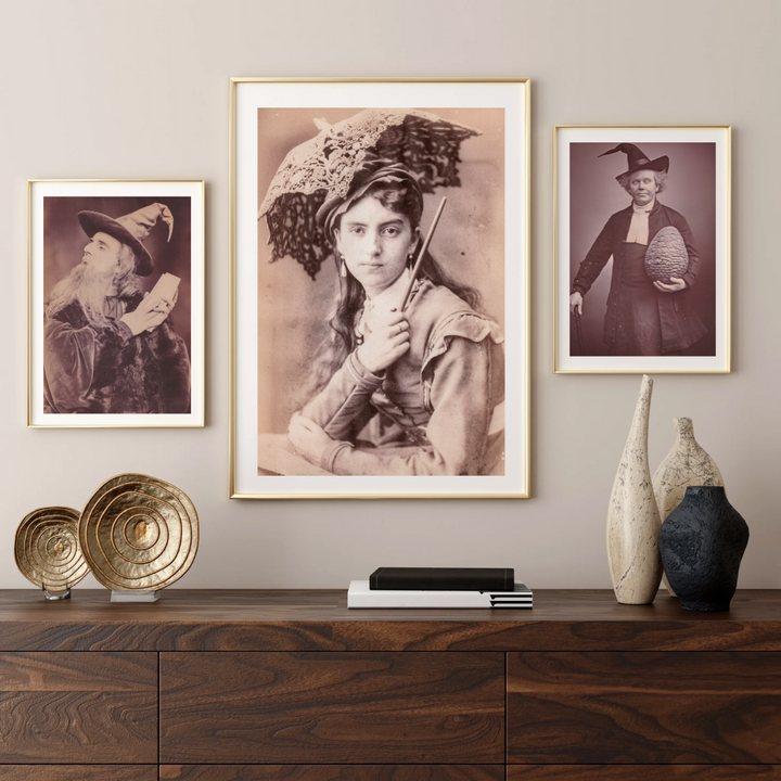 Witch Portrait Art Print Wizarding Gallery Wall Art Magical Wand