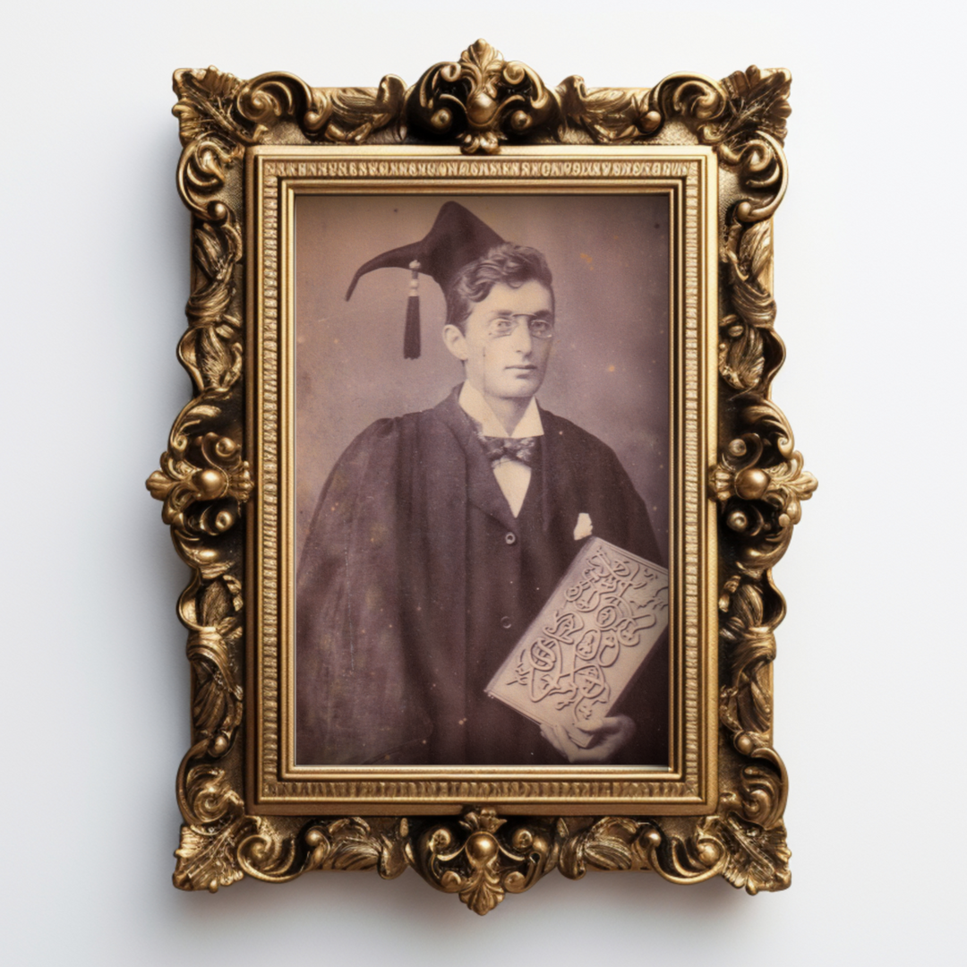 Wizard Portrait Art Print Wizarding Gallery Wall Art Magical Professor Ancient Runes