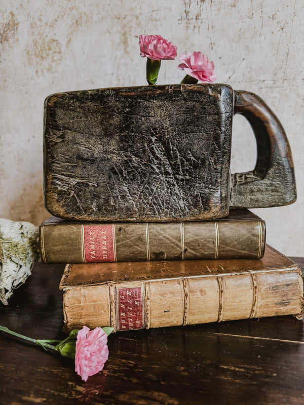 Vintage Wood Mortar Tool