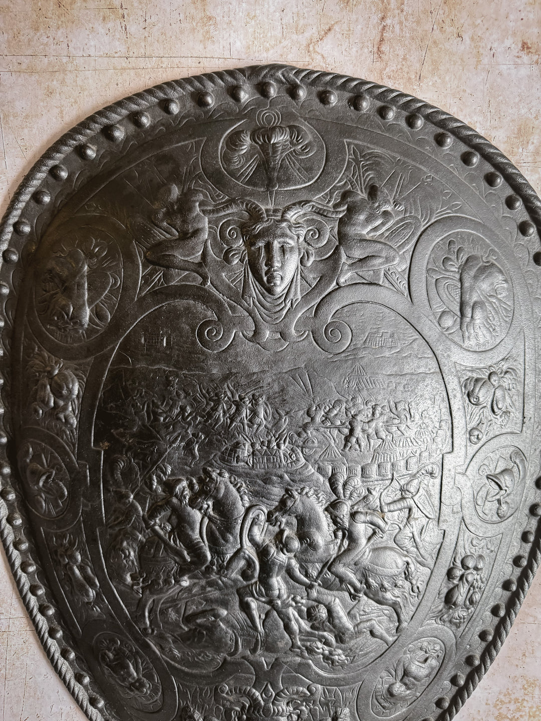 Victorian Cast Iron Shield