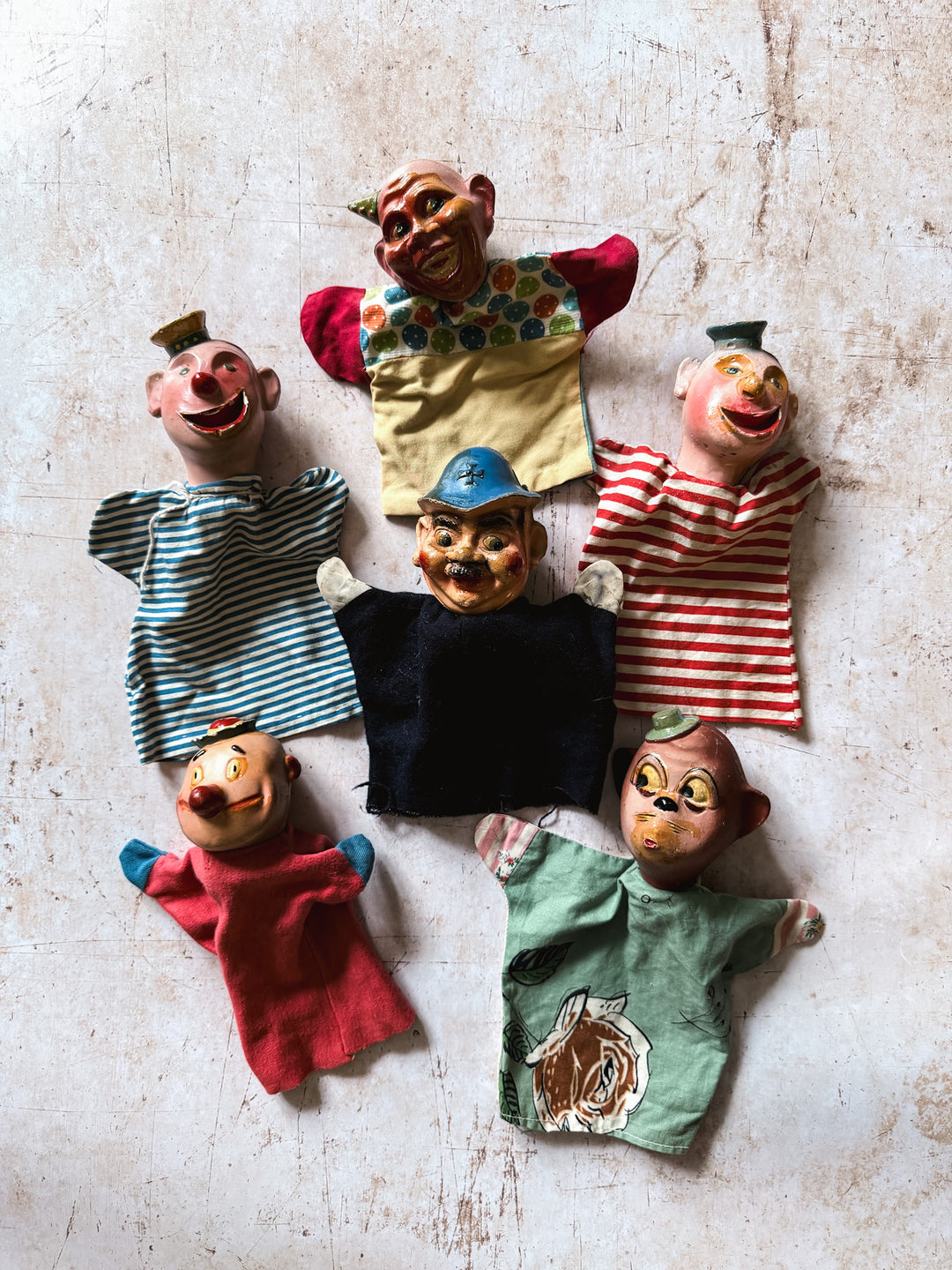 Set of c.1930 Painted Finger Puppets