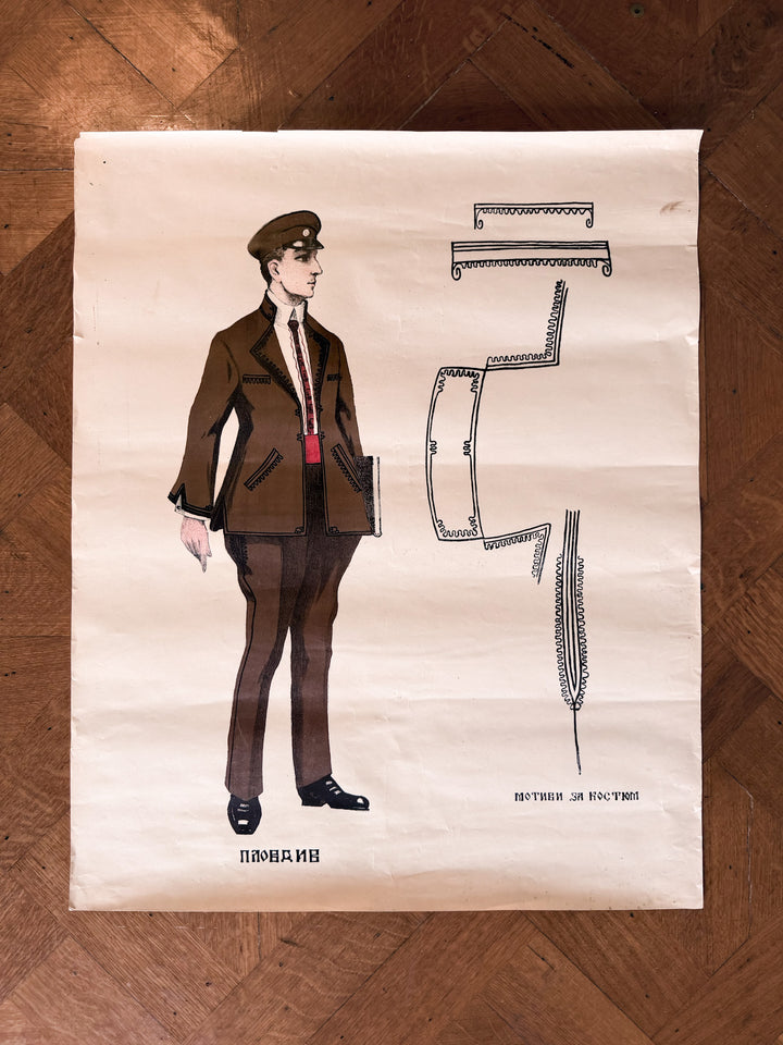 1930s Bulgarian Vintage School Uniform Mockup One
