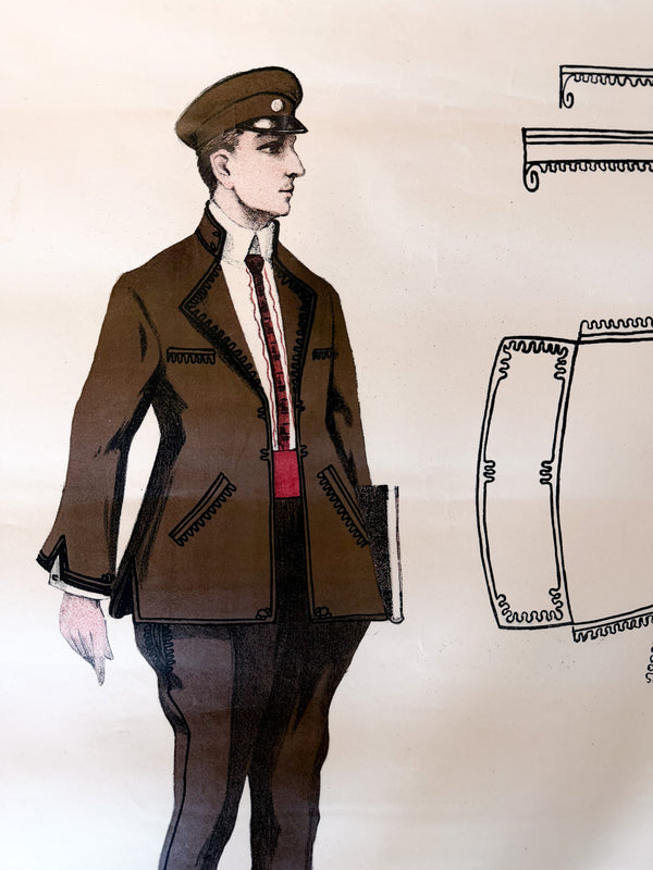 1930s Bulgarian Vintage School Uniform Mockup One