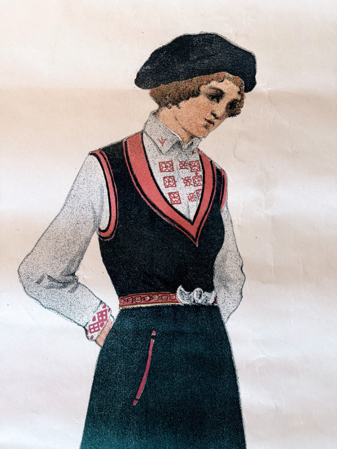 1930s Bulgarian Vintage School Uniform Mockup Two