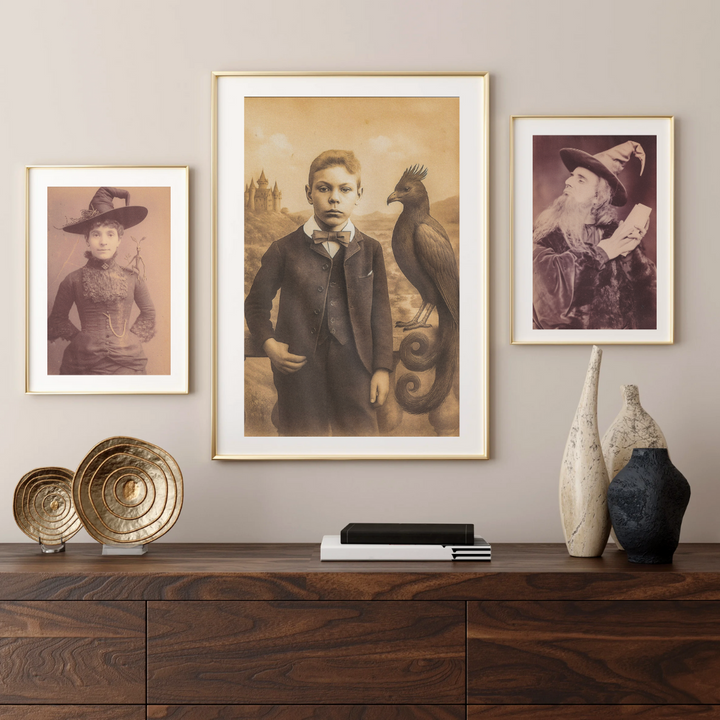 Wizard Portrait Art Print Wizarding Gallery Wall Art Phoenix