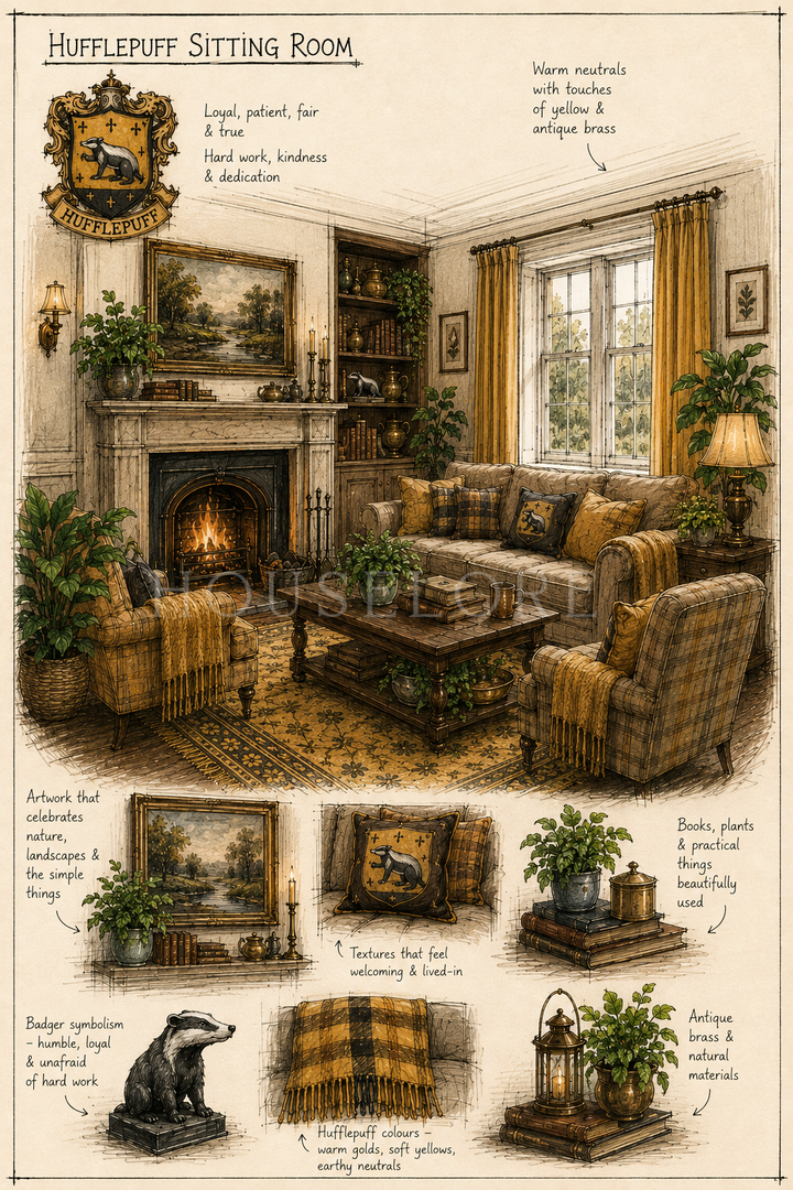 Hufflepuff-Inspired Interior Design Guide