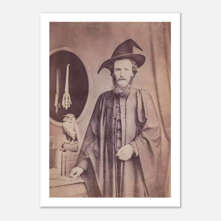 Wizard Portrait Art Print Wizarding Gallery Wall Art Magical Professor Ancient Runes