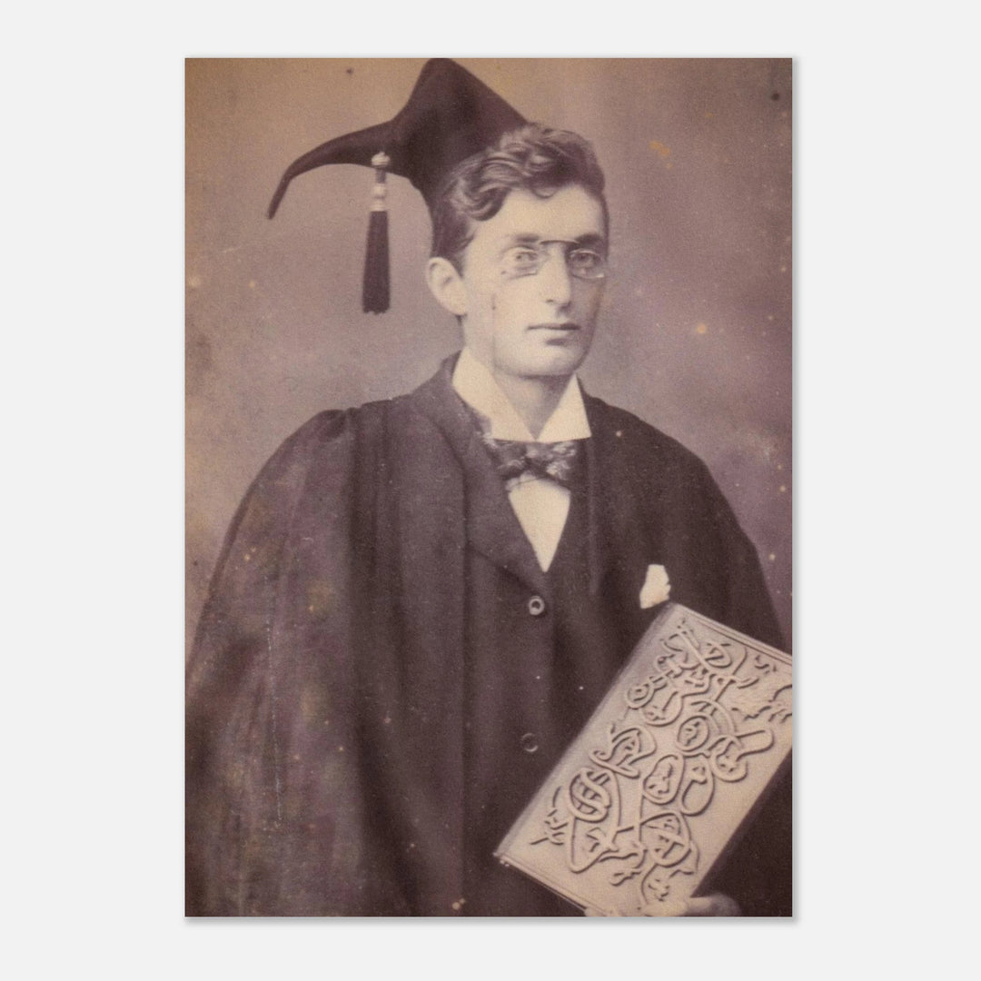 Wizard Portrait Art Print Wizarding Gallery Wall Art Magical Professor Ancient Runes