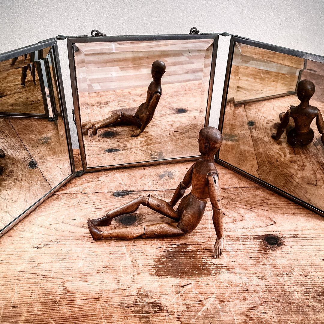 1930s Triptych Shaving Mirror - Houselore