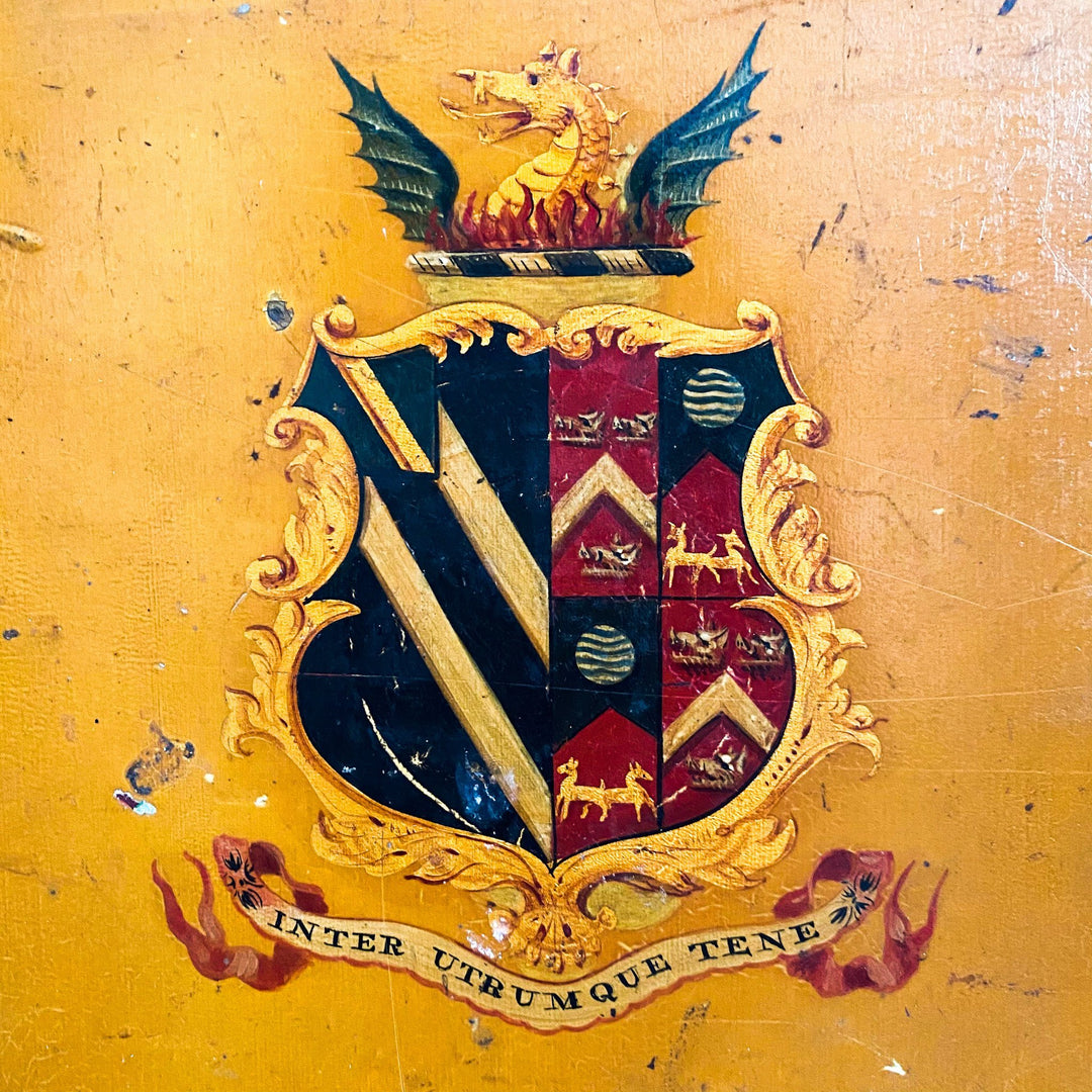Georgian Painted Armorial Coach Panel of Harford and Nesbitt - Houselore