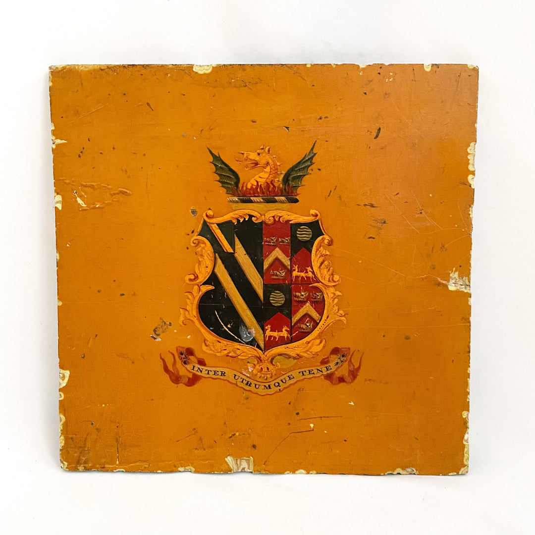 Georgian Painted Armorial Coach Panel of Harford and Nesbitt - Houselore