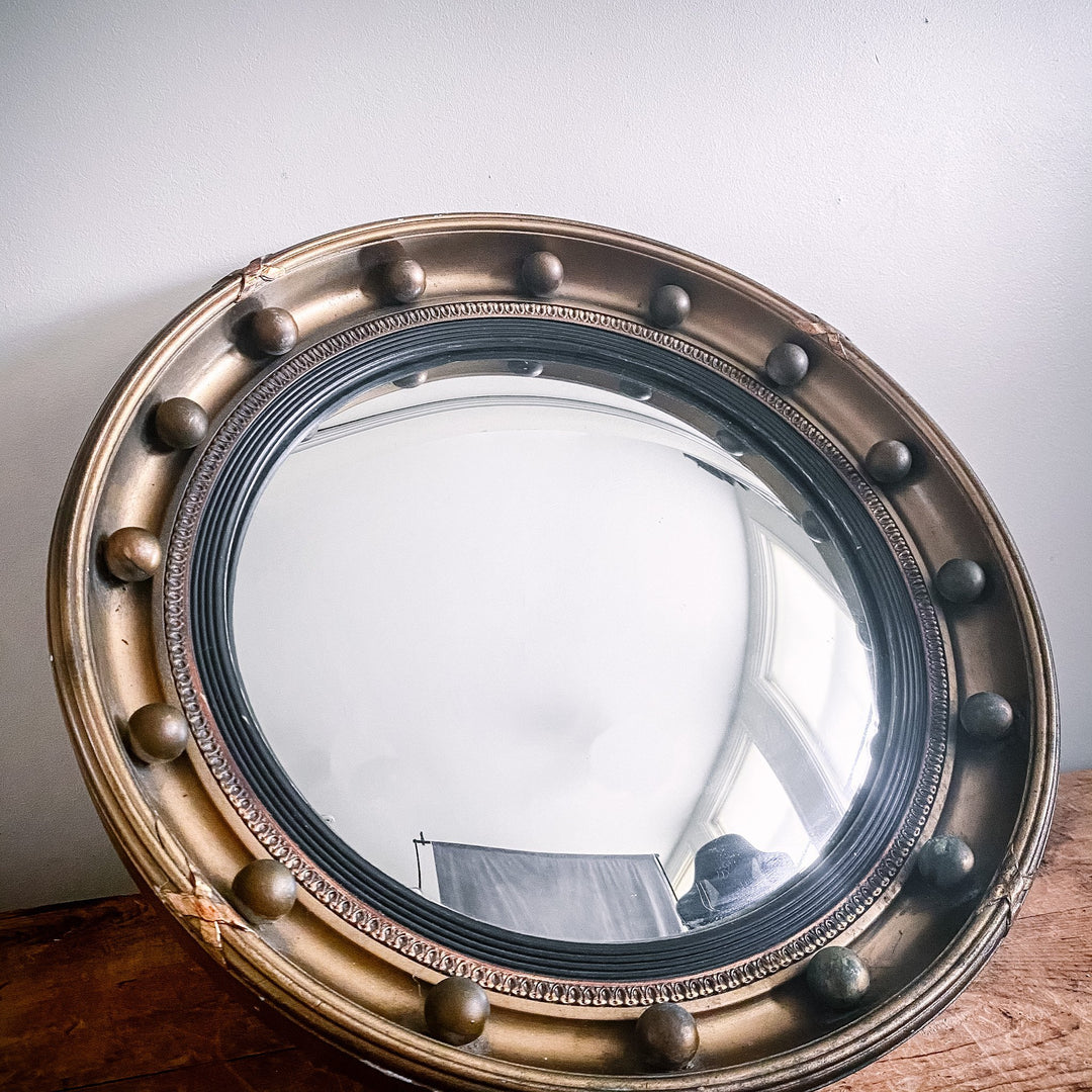 Midcentury Convex Butler's Mirror - Houselore