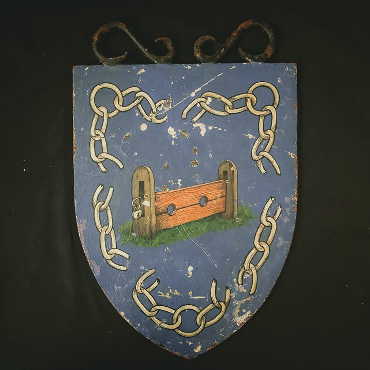 Set of 3 Vintage Hand Painted Heraldic Shields - Houselore