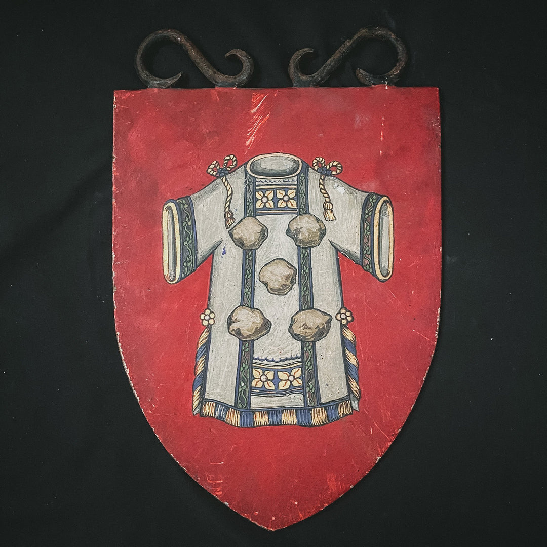 Set of 3 Vintage Hand Painted Heraldic Shields - Houselore