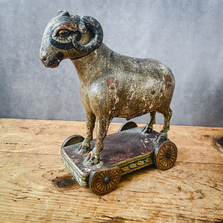 Victorian Painted Toy Ram - Houselore