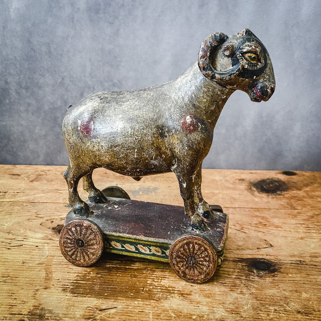 Victorian Painted Toy Ram - Houselore