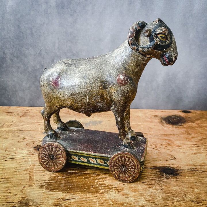 Victorian Painted Toy Ram - Houselore
