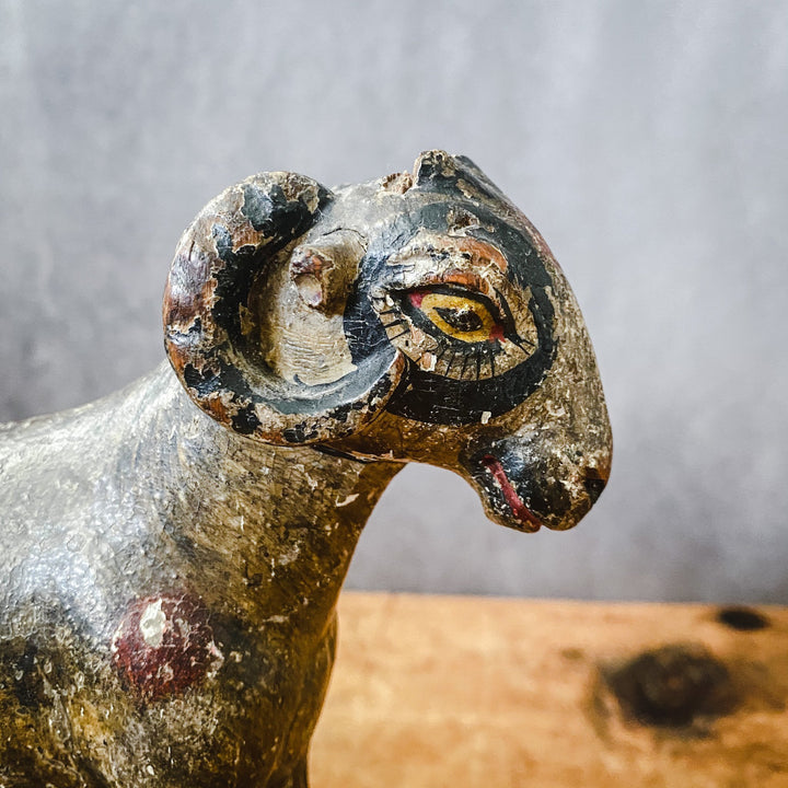 Victorian Painted Toy Ram - Houselore