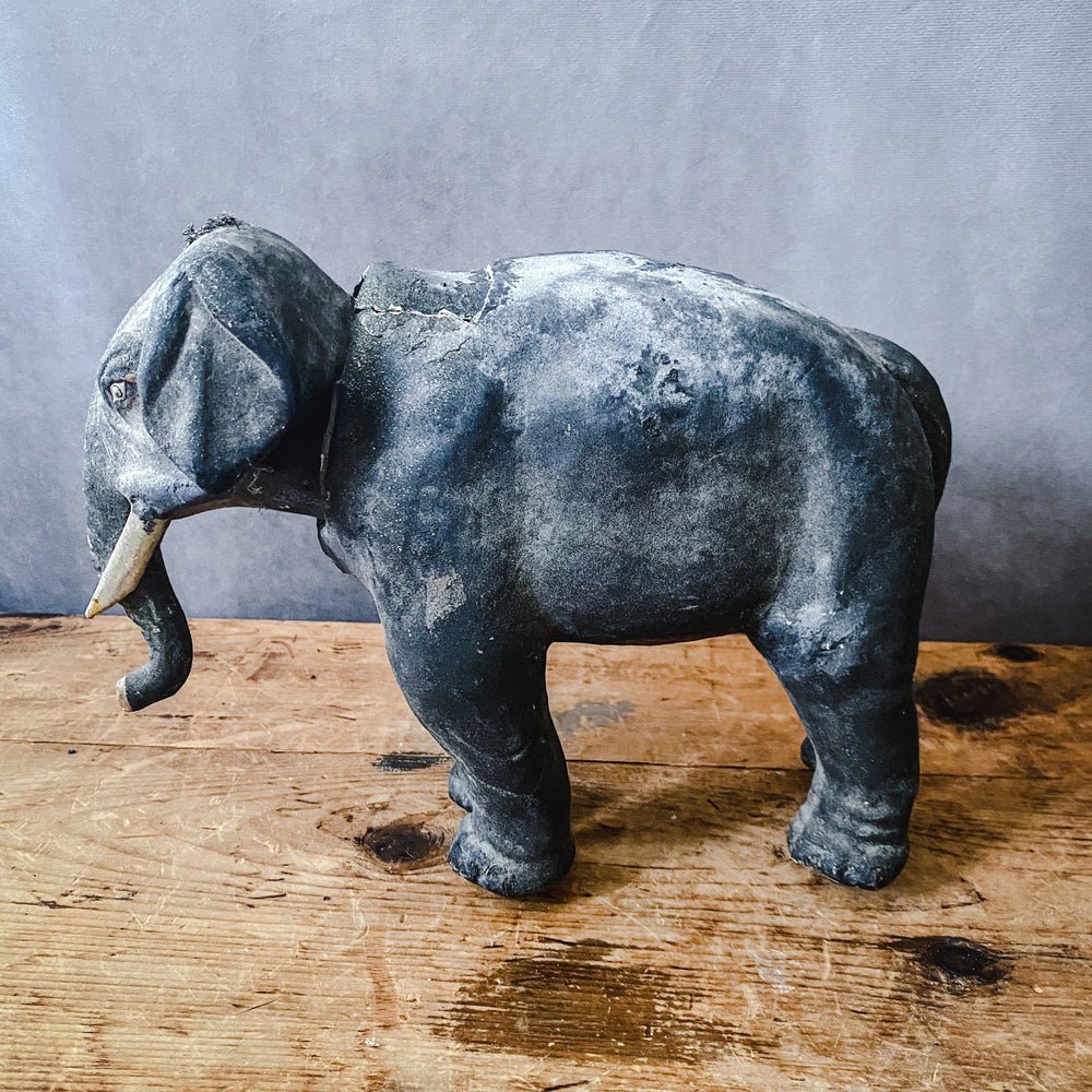 Victorian Plaster Nodder Elephant - Houselore