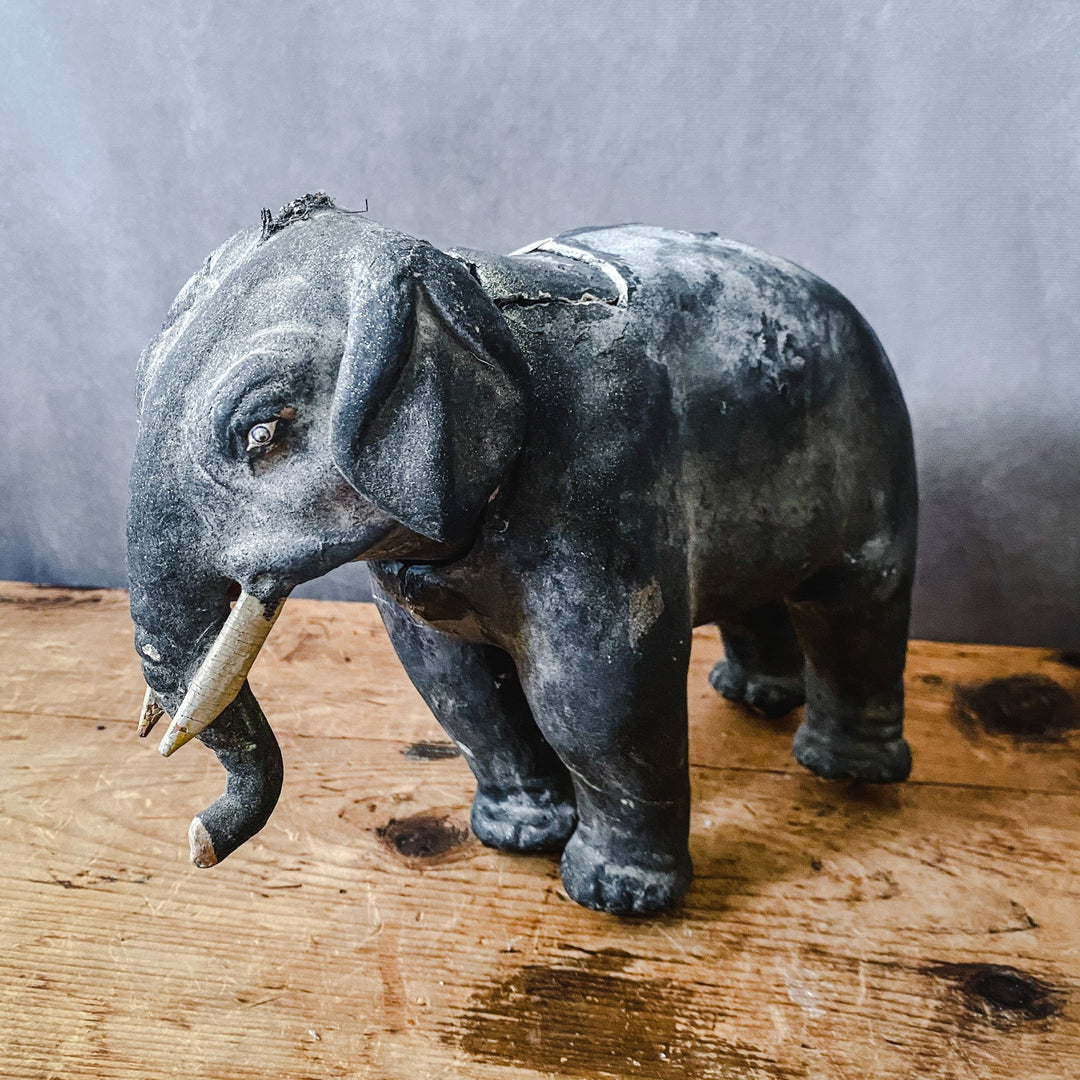 Victorian Plaster Nodder Elephant - Houselore