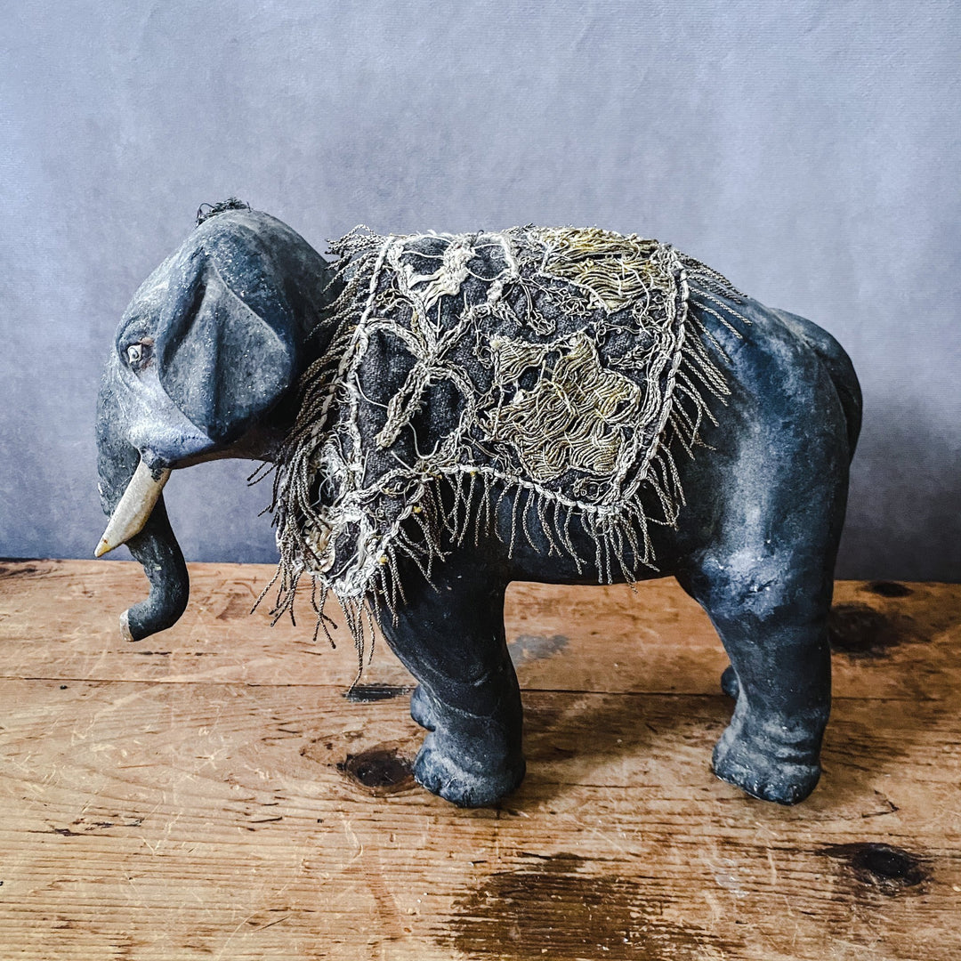 Victorian Plaster Nodder Elephant - Houselore