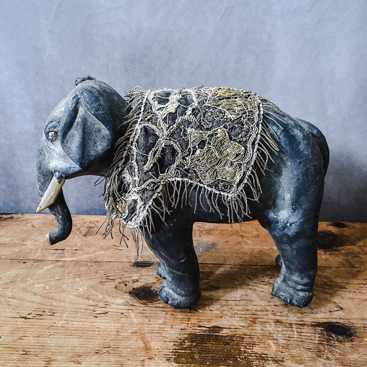 Victorian Plaster Nodder Elephant - Houselore