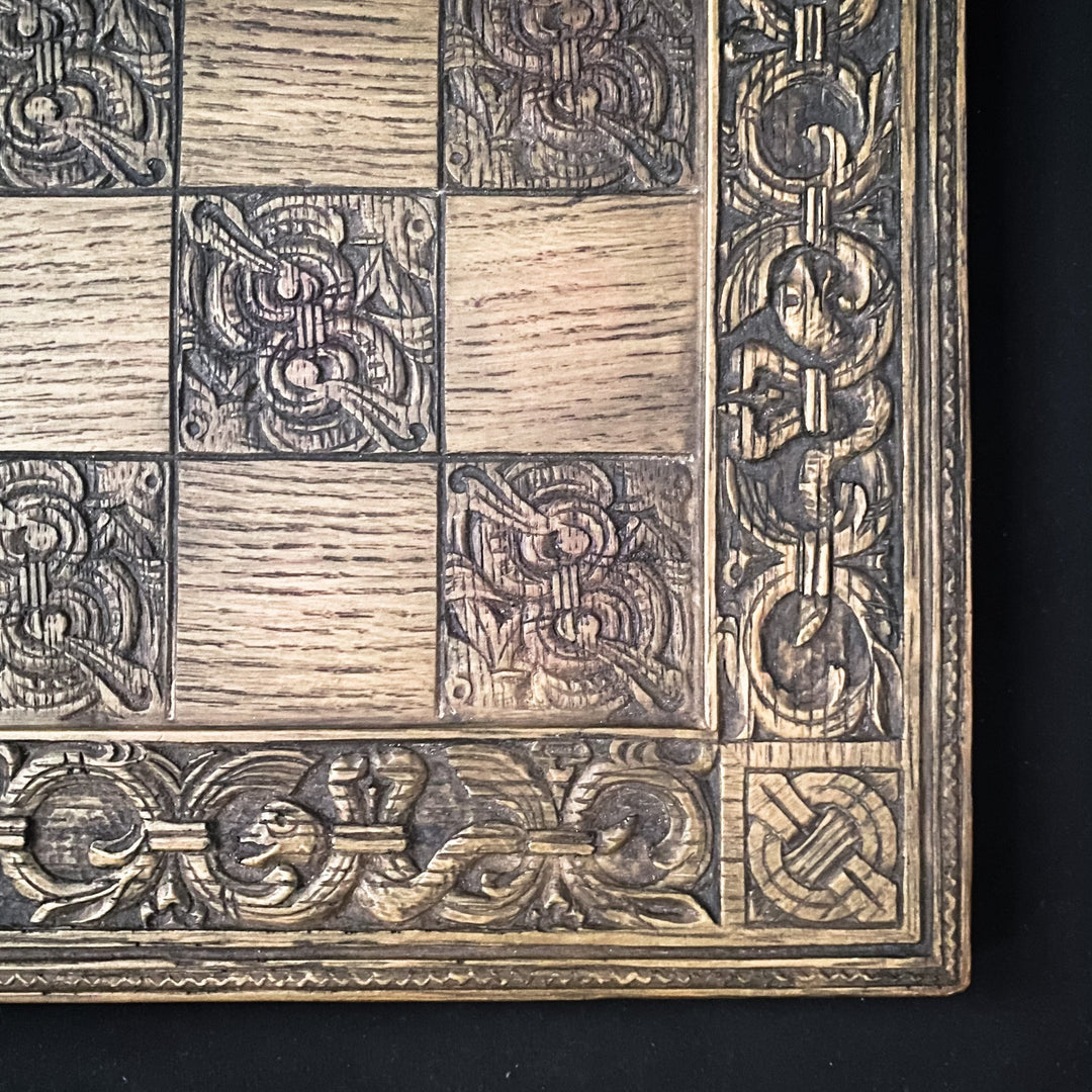 Vintage Hand Carved Celtic Chess Set - Houselore