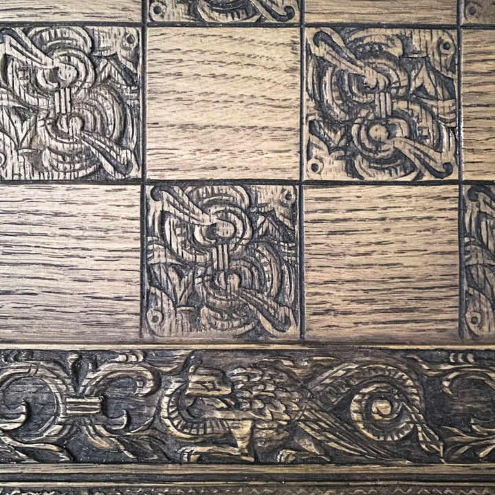 Vintage Hand Carved Celtic Chess Set - Houselore