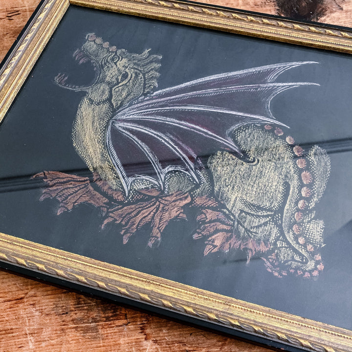Vintage Rubbing of a Dragon - Houselore