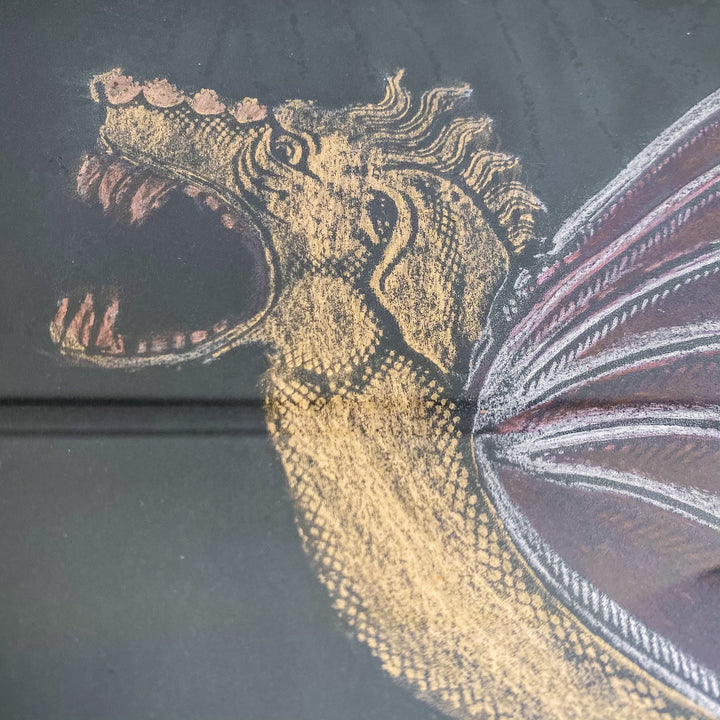Vintage Rubbing of a Dragon - Houselore