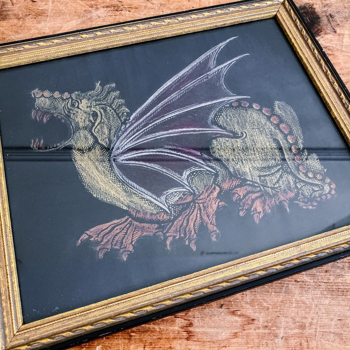 Vintage Rubbing of a Dragon - Houselore